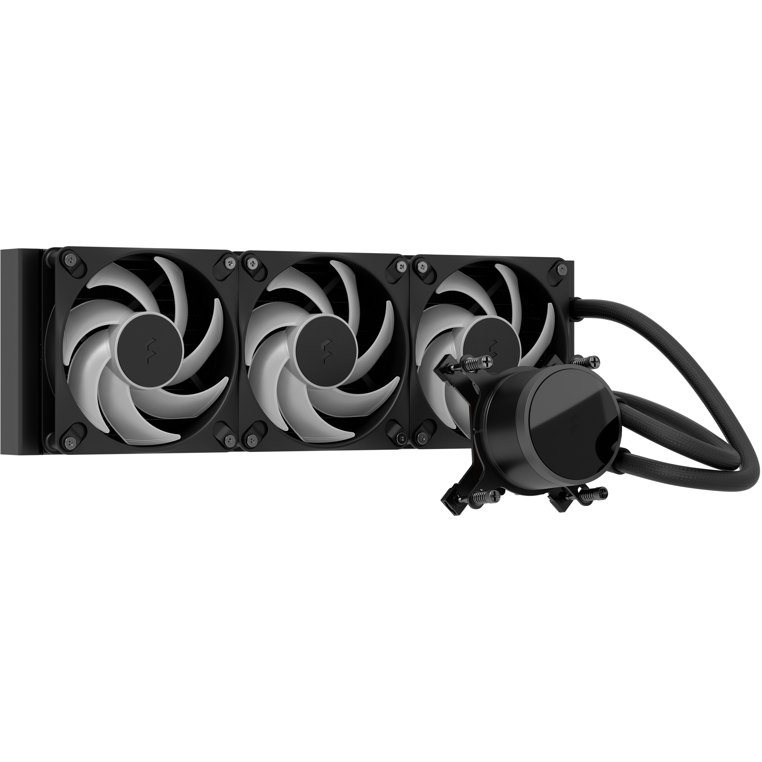 A large main feature product image of Fractal Design Radius 360mm ARGB AIO Liquid CPU Cooler (Black)