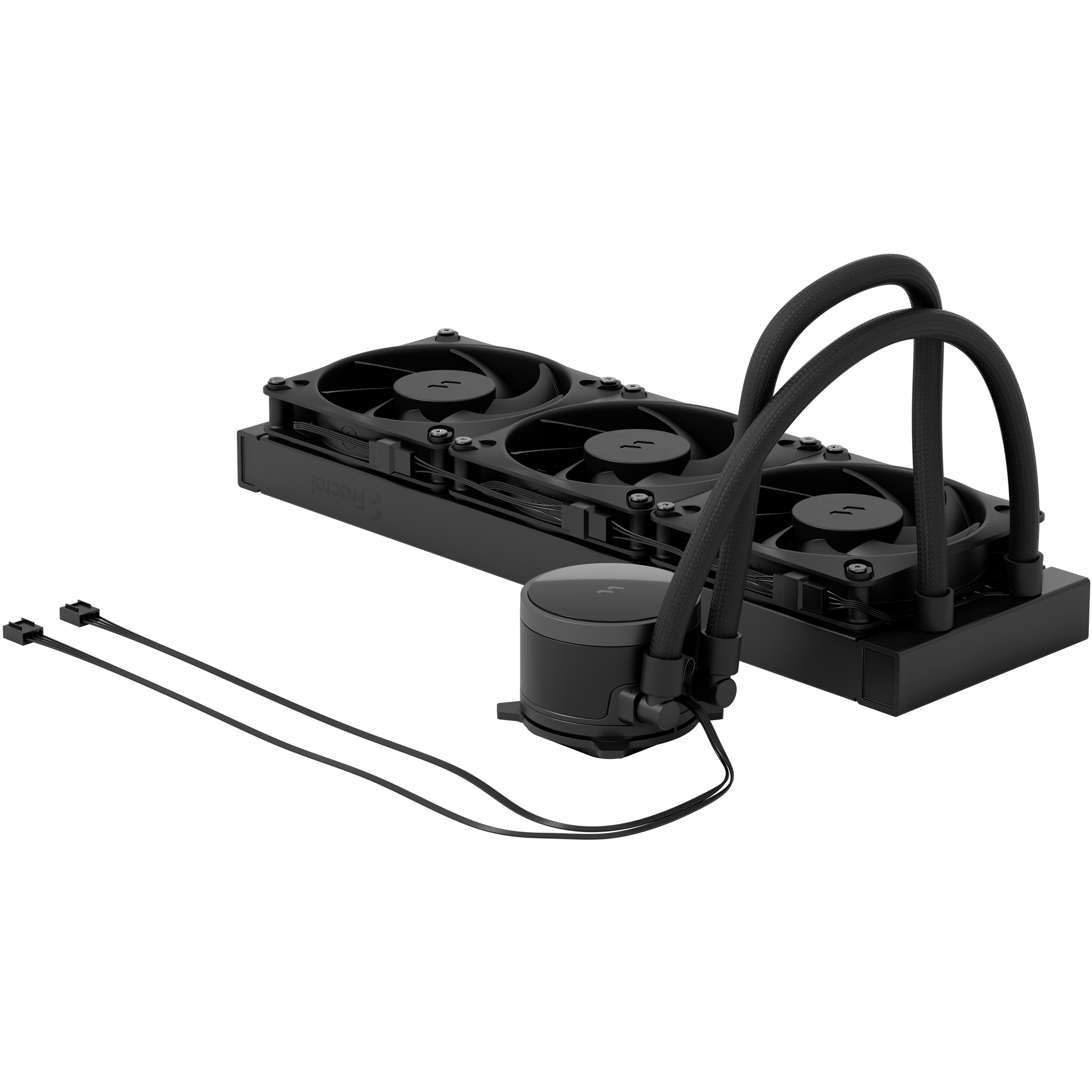 A large main feature product image of Fractal Design Radius 360mm AIO Liquid CPU Cooler (Black)