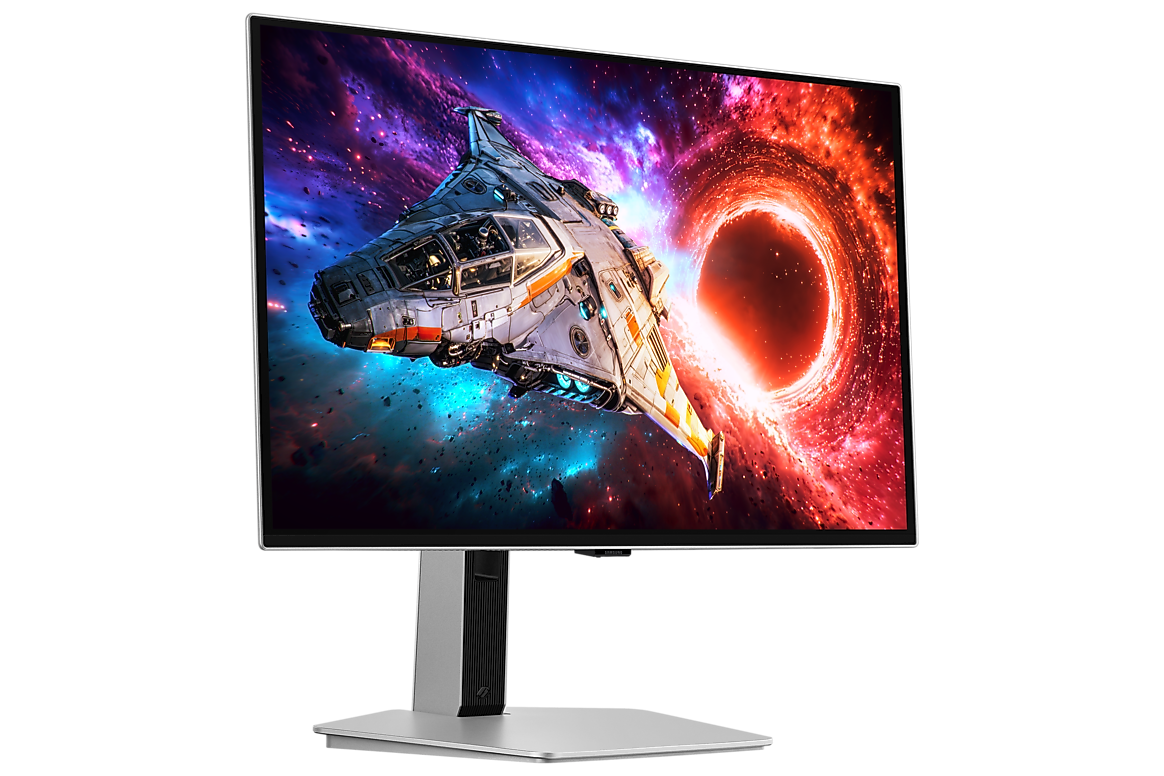 A large main feature product image of Samsung Odyssey OLED G8 G80SH - 27" 4K 240Hz 0.03ms QD-OLED Gaming Monitor