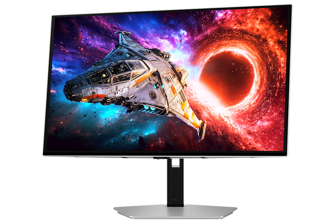 A large main feature product image of Samsung Odyssey OLED G8 G80SH - 27" 4K 240Hz 0.03ms QD-OLED Gaming Monitor