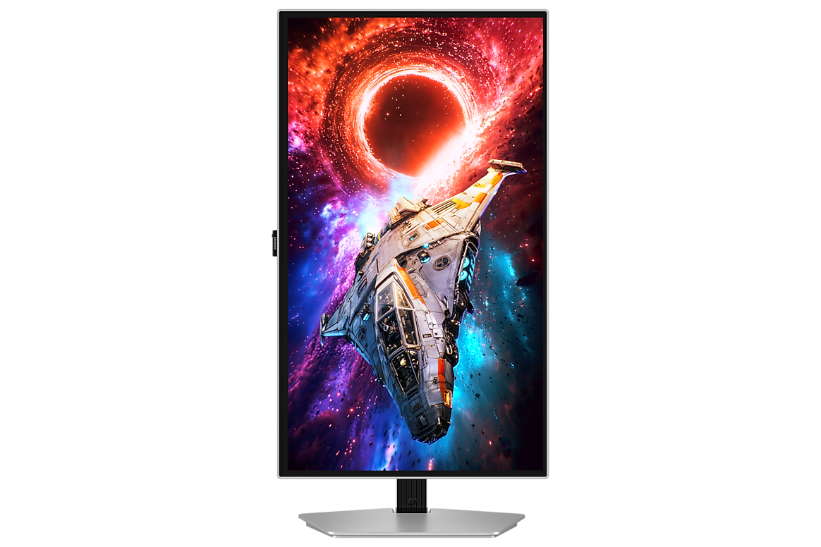 A large main feature product image of Samsung Odyssey OLED G8 G80SH - 27" 4K 240Hz 0.03ms QD-OLED Gaming Monitor