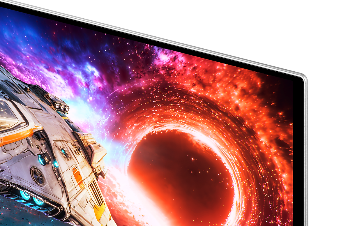 A large main feature product image of Samsung Odyssey OLED G8 G80SH - 27" 4K 240Hz 0.03ms QD-OLED Gaming Monitor