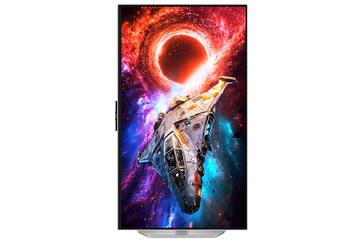 A large main feature product image of Samsung Odyssey OLED G8 G80SH - 32" 4K 240Hz 0.03ms QD-OLED Gaming Monitor