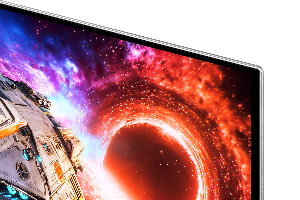 A large main feature product image of Samsung Odyssey OLED G8 G80SH - 32" 4K 240Hz 0.03ms QD-OLED Gaming Monitor