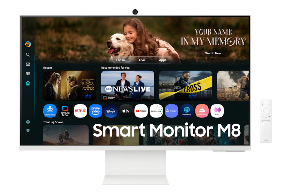A large main feature product image of Samsung Smart Monitor M8 M80F - 32" 4K 60Hz 4ms VA Smart Monitor
