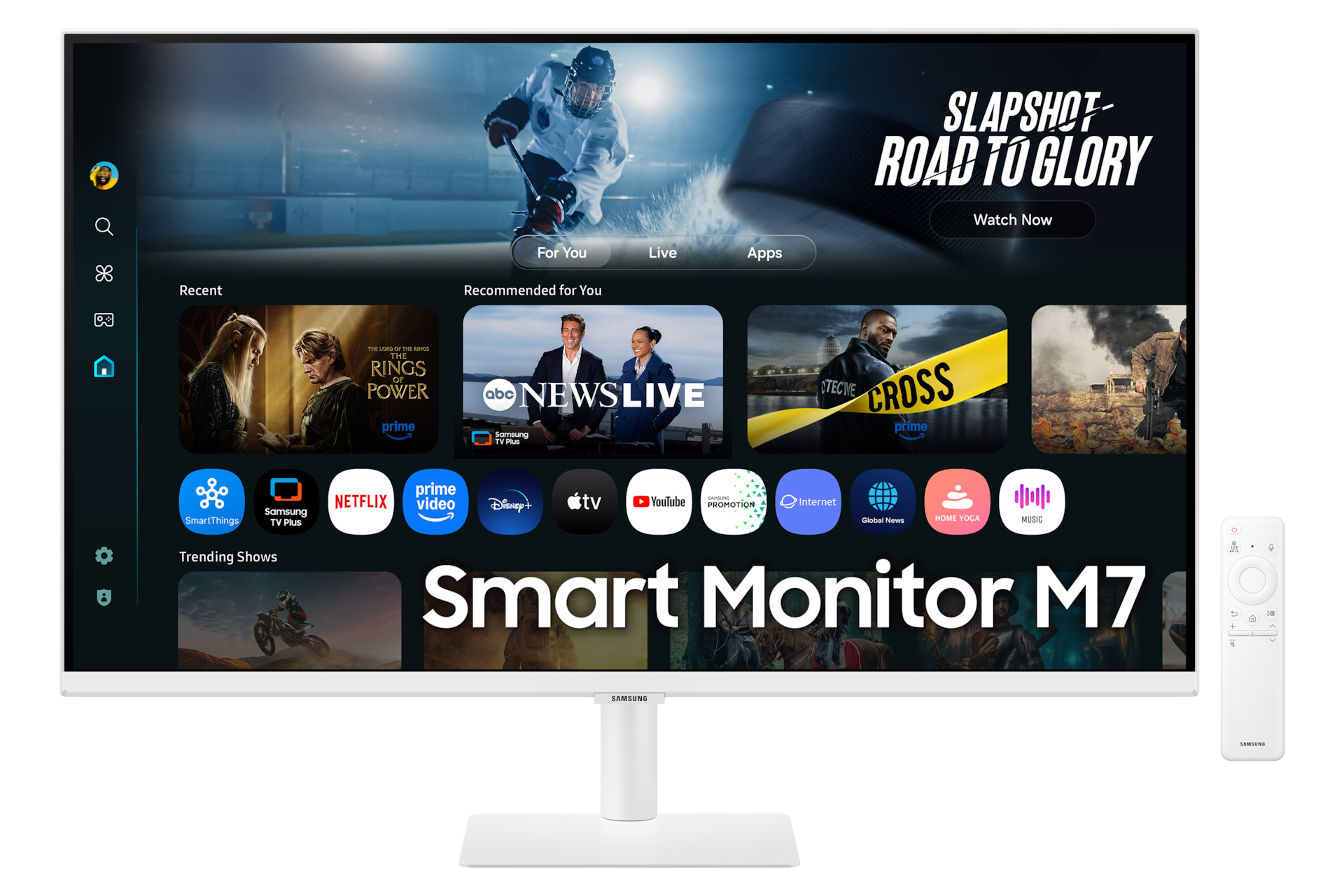 A large main feature product image of Samsung Smart Monitor M7 M70F - 32" 4K 60Hz 4ms VA Smart Monitor