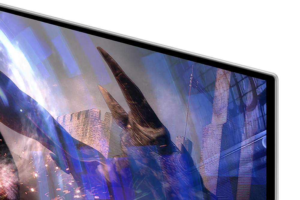 A large main feature product image of Samsung Odyssey OLED G6 G60SD - 27" 1440p 360Hz 0.03ms OLED Gaming Monitor