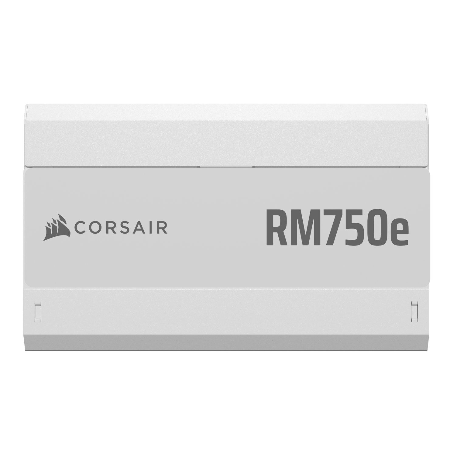 A large main feature product image of EX-DEMO Corsair RM750e - 750W Gold ATX 3.1 Modular PSU (White)