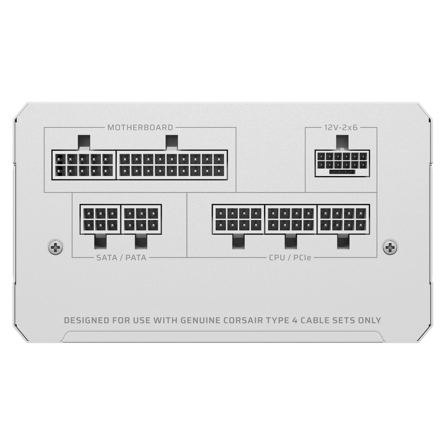 A large main feature product image of EX-DEMO Corsair RM750e - 750W Gold ATX 3.1 Modular PSU (White)
