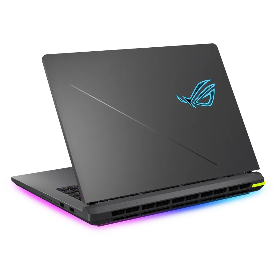 A large main feature product image of ASUS ROG Strix G16 (G615) - 16" 2.5K 300Hz, Core Ultra 9 290HX Plus, RTX 5070, 16GB/1TB - Win 11 Gaming Notebook