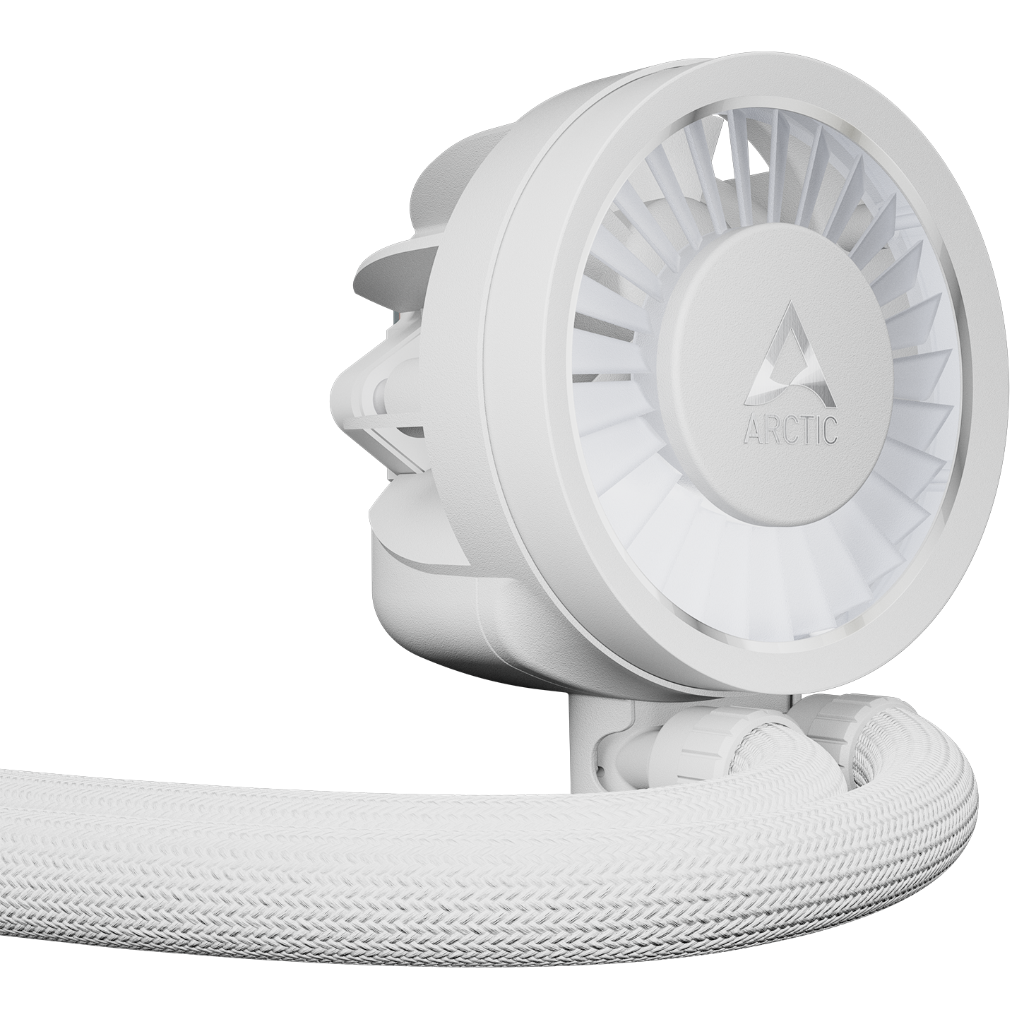 A large main feature product image of EX-DEMO ARCTIC Liquid Freezer III Pro 360mm ARGB AIO Liquid CPU Cooler (White)