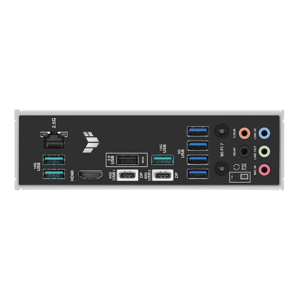 A large main feature product image of EX-DEMO ASUS TUF Gaming X870-PLUS WiFi AM5 ATX Desktop Motherboard
