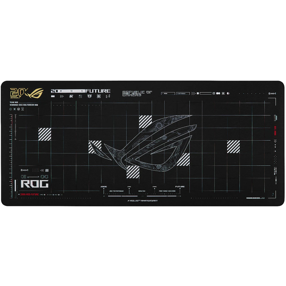 A large main feature product image of ASUS ROG Scabbard II XXL Gaming Mousepad - Edition 20