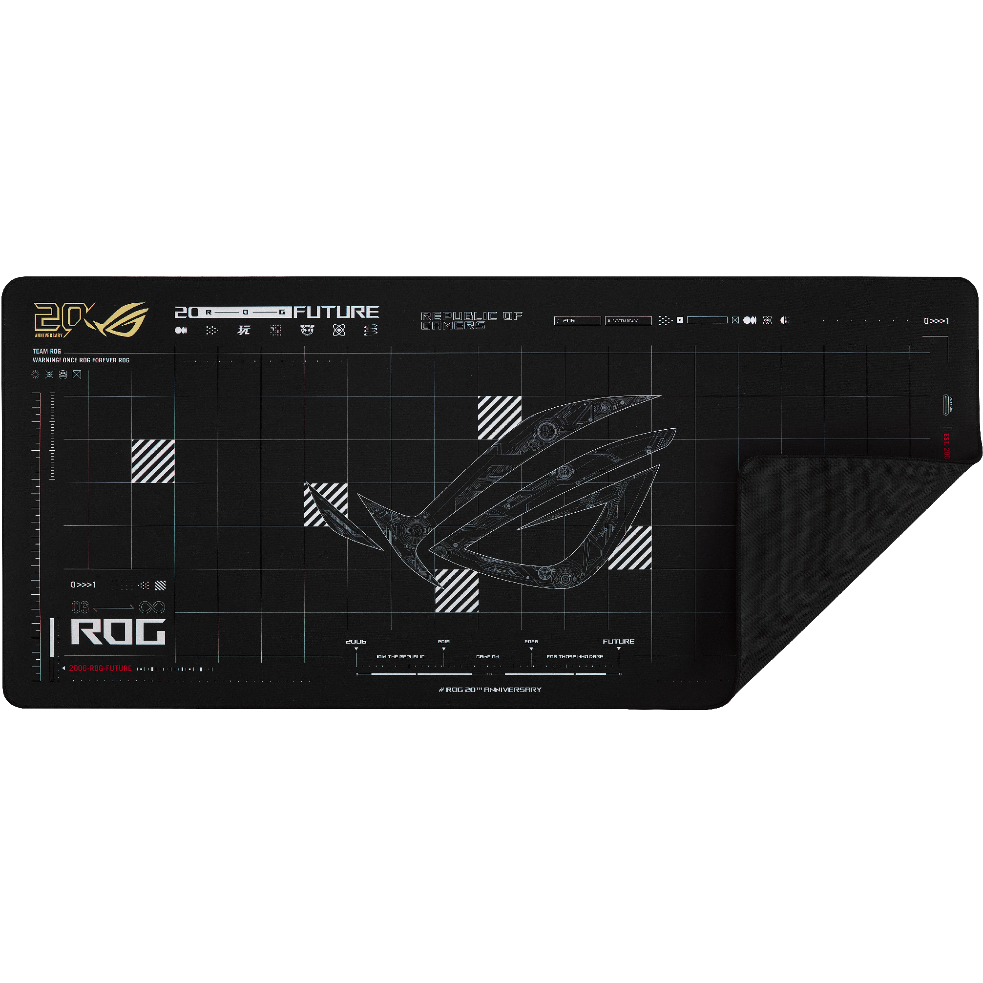 A large main feature product image of ASUS ROG Scabbard II XXL Gaming Mousepad - Edition 20