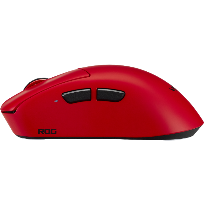 A large main feature product image of ASUS ROG Gladius IV Ace Gaming Mouse - Lava Red