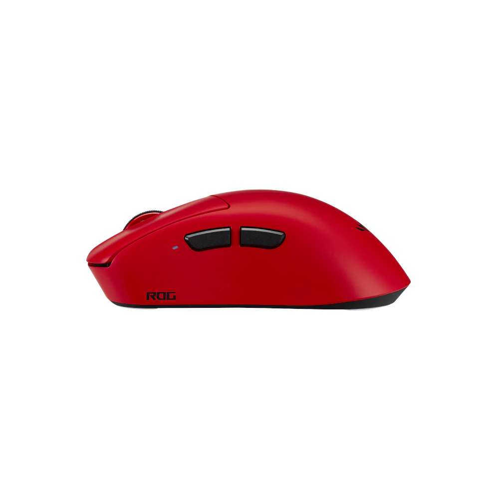 A large main feature product image of ASUS ROG Gladius IV Ace Gaming Mouse - Lava Red