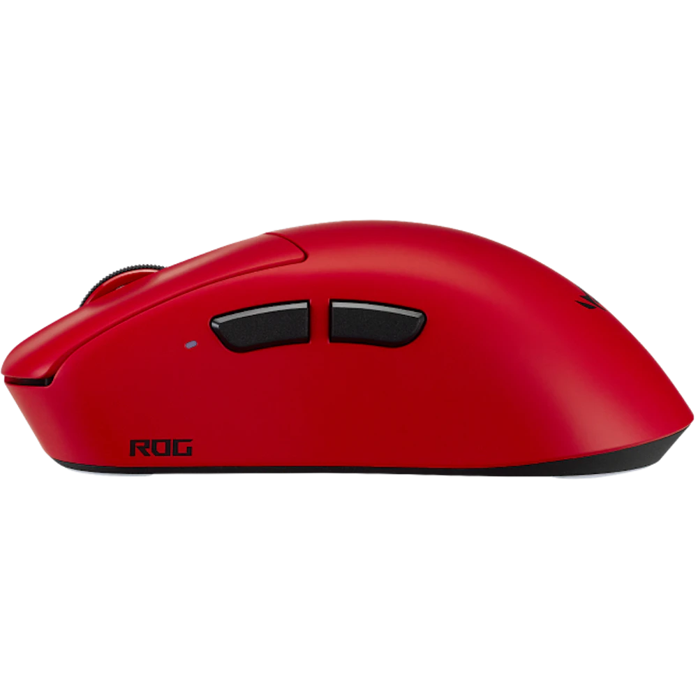 A large main feature product image of ASUS ROG Gladius IV Ace Gaming Mouse - Lava Red