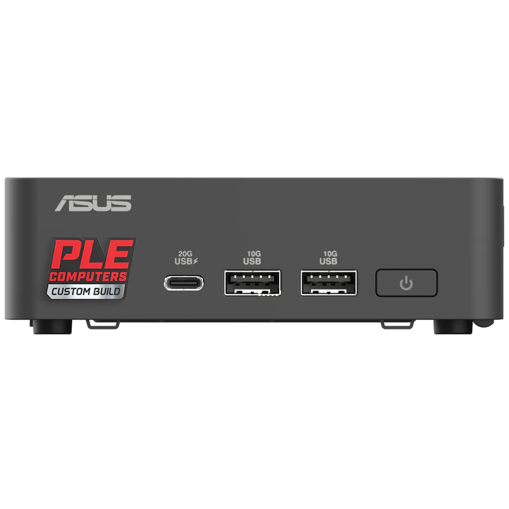 A large main feature product image of PLE Mini PC Intel Core 3 100U Pro 16GB/1TB Prebuilt Ready To Go