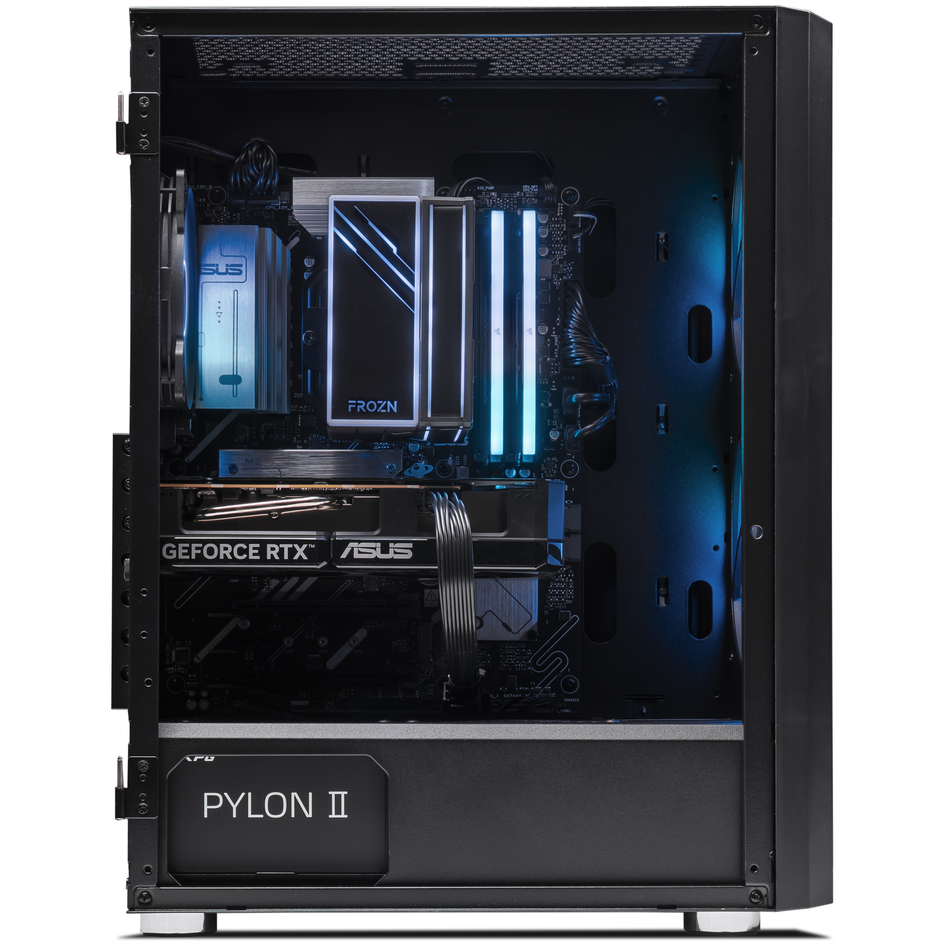 A large main feature product image of PLE Mist RTX 5060 Ti Prebuild Ready To Go Gaming PC