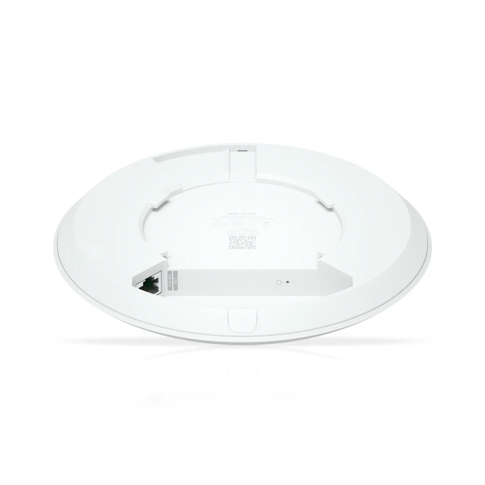 A large main feature product image of EX-DEMO Ubiquiti UniFi U7 Lite Ceiling-Mounted Wi-Fi 7 Wireless Access Point