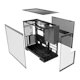 A small tile product image of EX-DEMO Geometric Future Model 5 - Mid Tower Glass Case (Black/Grey)