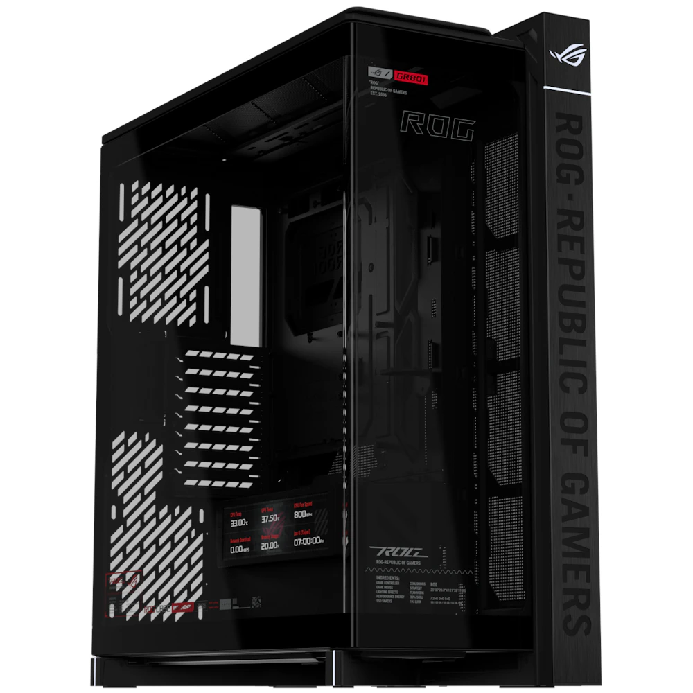 A large main feature product image of ASUS ROG Cronox GR801 Full Tower Case - Black