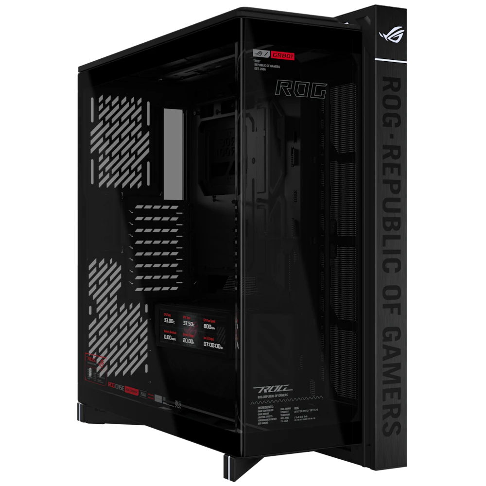 A large main feature product image of ASUS ROG Cronox GR801 Full Tower Case - Black