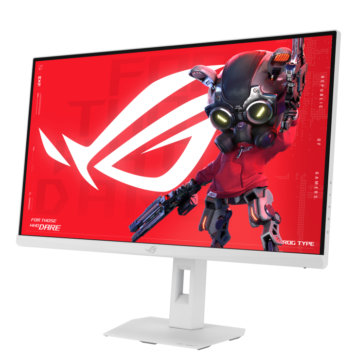 A large main feature product image of ASUS ROG Strix XG27ACSR Gen2 27" 1440p 220Hz OC 0.3ms Fast IPS Gaming Monitor - White