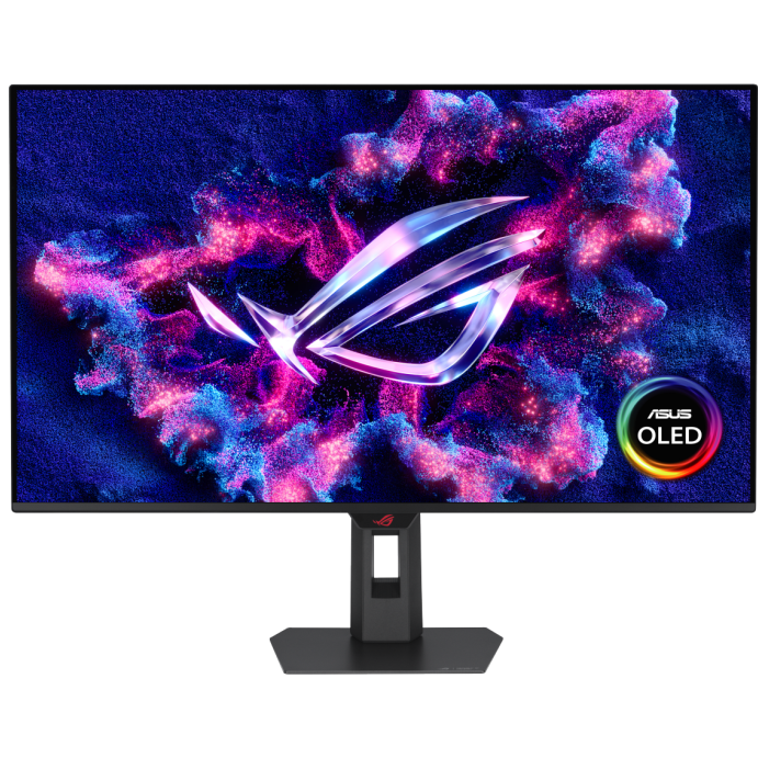 A large main feature product image of ASUS ROG Strix OLED XG32UQWMS - 32" 4K 2160p 240Hz / FHD 480Hz 0.03ms Gaming Monitor