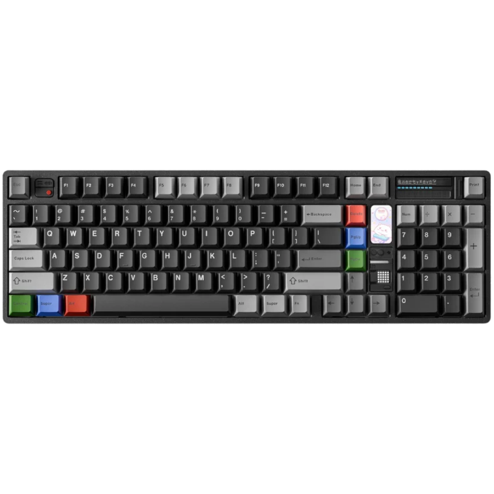 A large main feature product image of Qwertykeys QK100 Mk2 Prebuilt Wireless Mechanical Keyboard - Black Knight