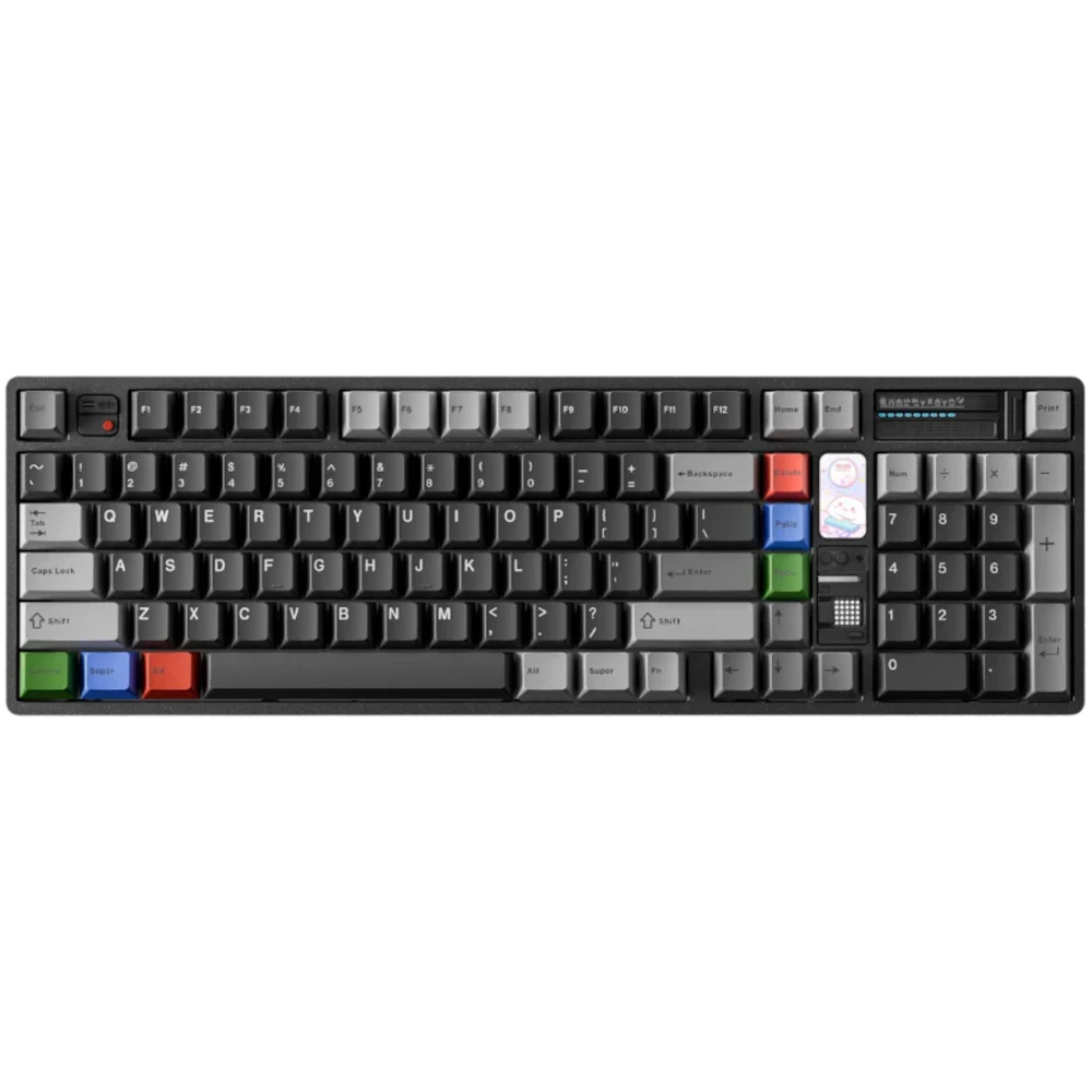 A large main feature product image of Qwertykeys QK100 Mk2 Prebuilt Wireless Mechanical Keyboard - Black Knight