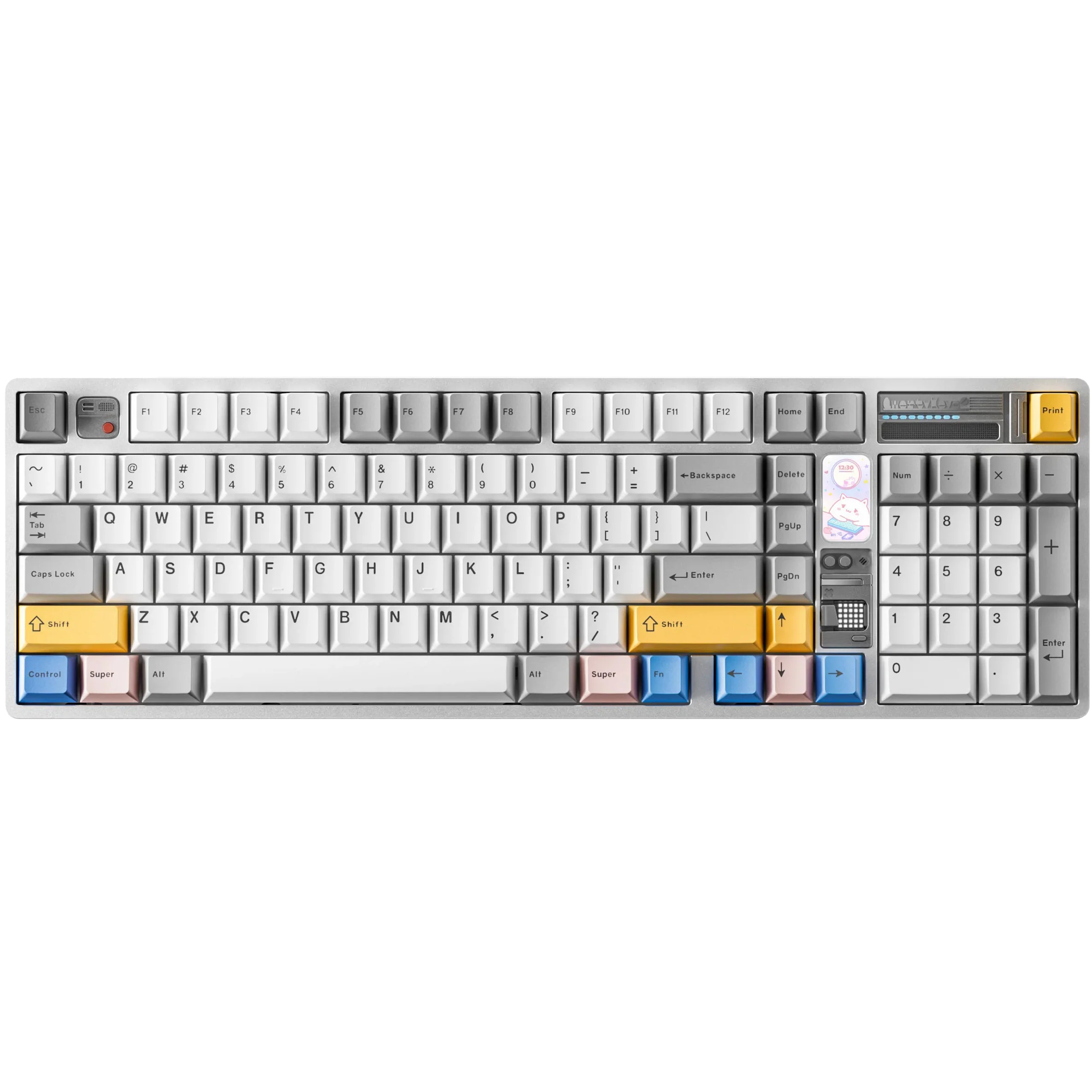A large main feature product image of Qwertykeys QK100 Mk2 Prebuilt Wireless Mechanical Keyboard - Radiant Silver