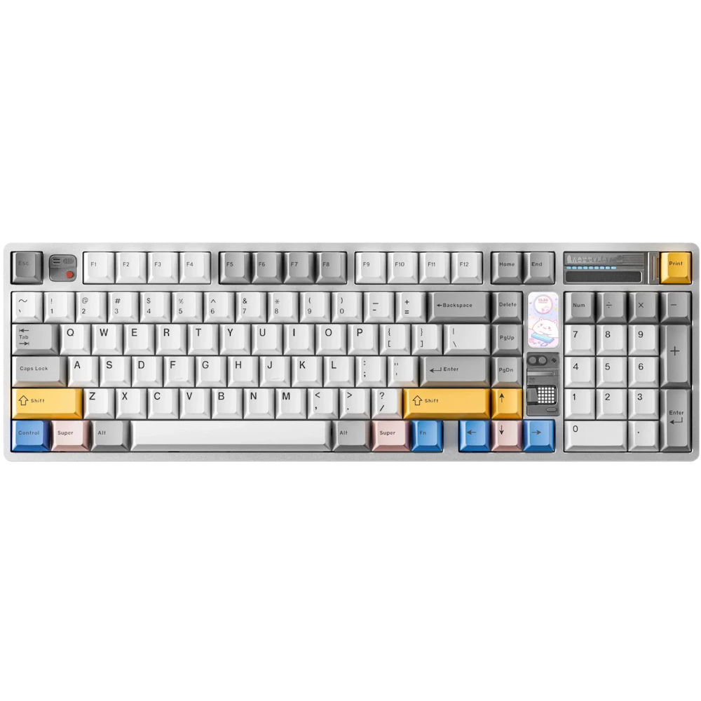 A large main feature product image of Qwertykeys QK100 Mk2 Prebuilt Wireless Mechanical Keyboard - Radiant Silver