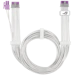 A product image of ASUS ROG Equalizer 12VHPWR Sleeved Cable - White