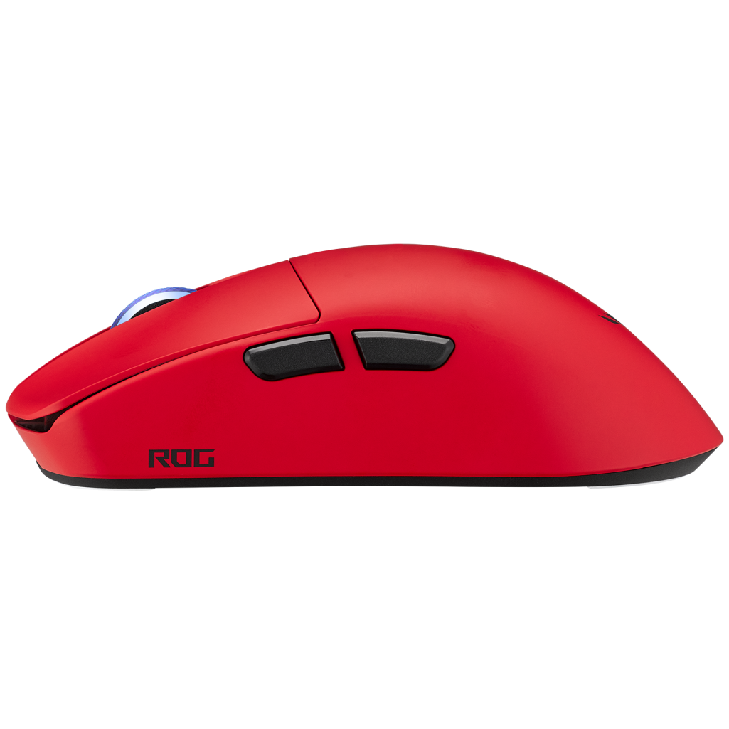 A large main feature product image of EX-DEMO ASUS ROG Harpe II Ace 48g Gaming Mouse - Red