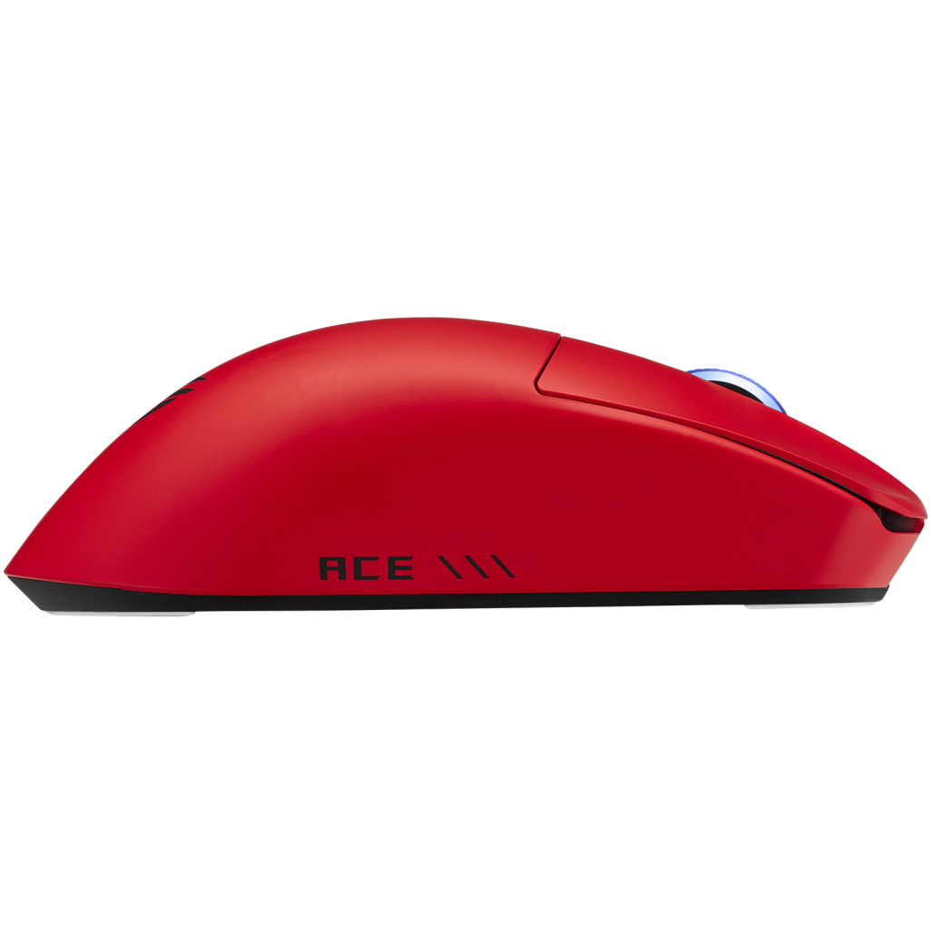 A large main feature product image of EX-DEMO ASUS ROG Harpe II Ace 48g Gaming Mouse - Red