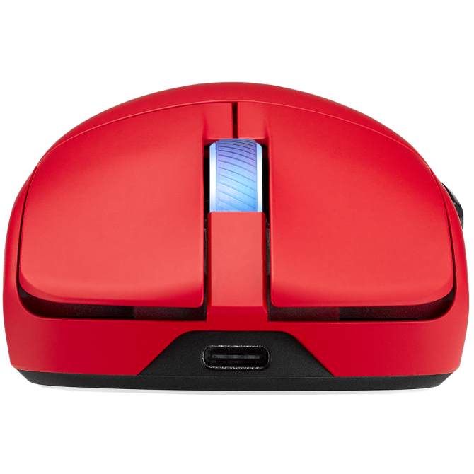 A large main feature product image of EX-DEMO ASUS ROG Harpe II Ace 48g Gaming Mouse - Red