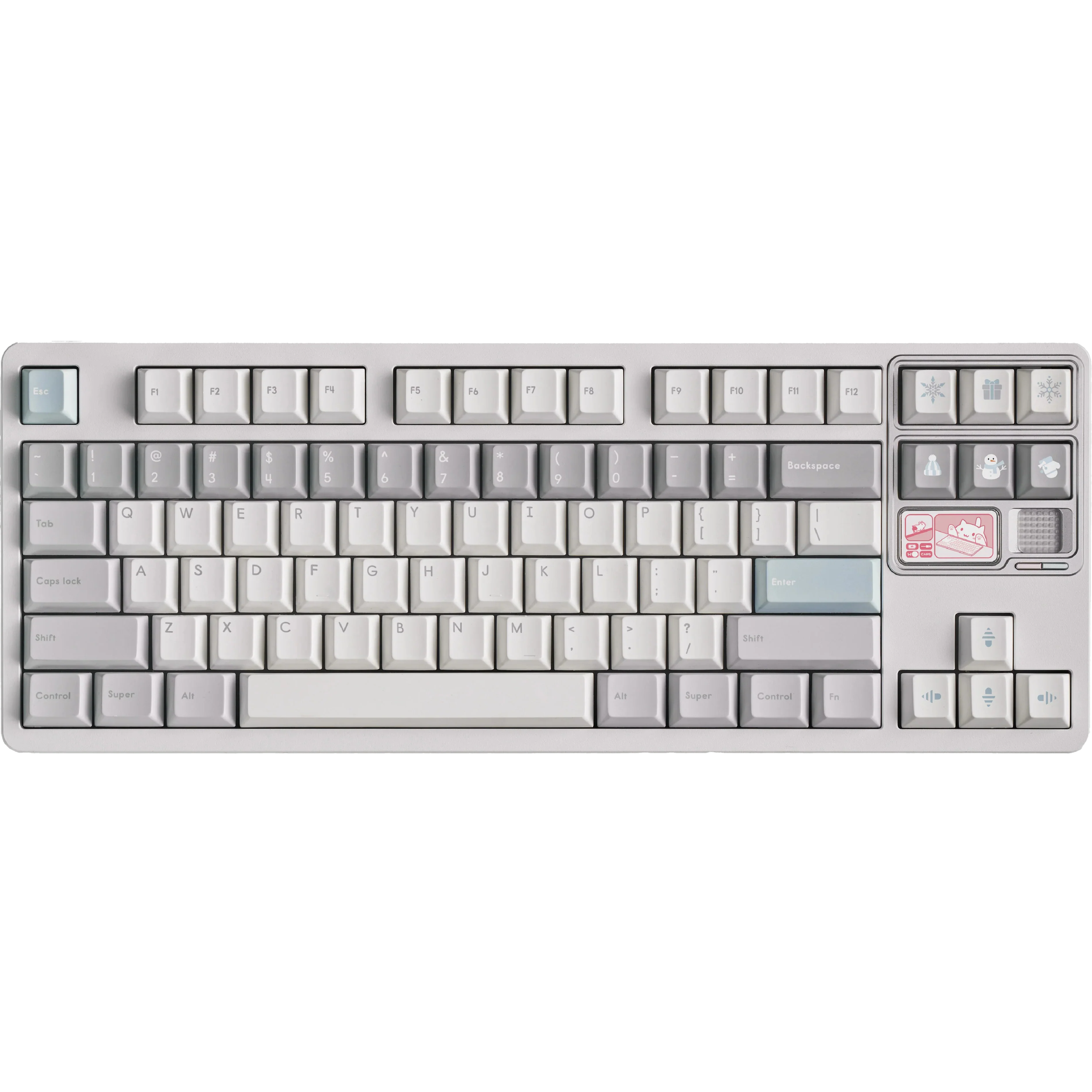A large main feature product image of Qwertykeys QK80Mk2 Prebuilt Wireless Mechanical Keyboard - Spray-coated White