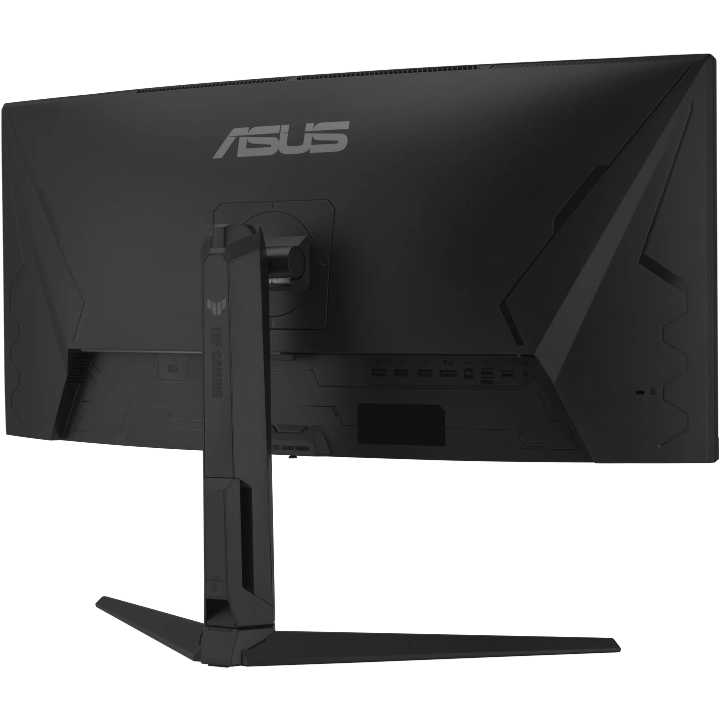 A large main feature product image of ASUS TUF Gaming VG34WQL5A - 34" Curved 1440p 200Hz / 720p 400Hz Dual Mode 0.5ms Fast VA Gaming Monitor