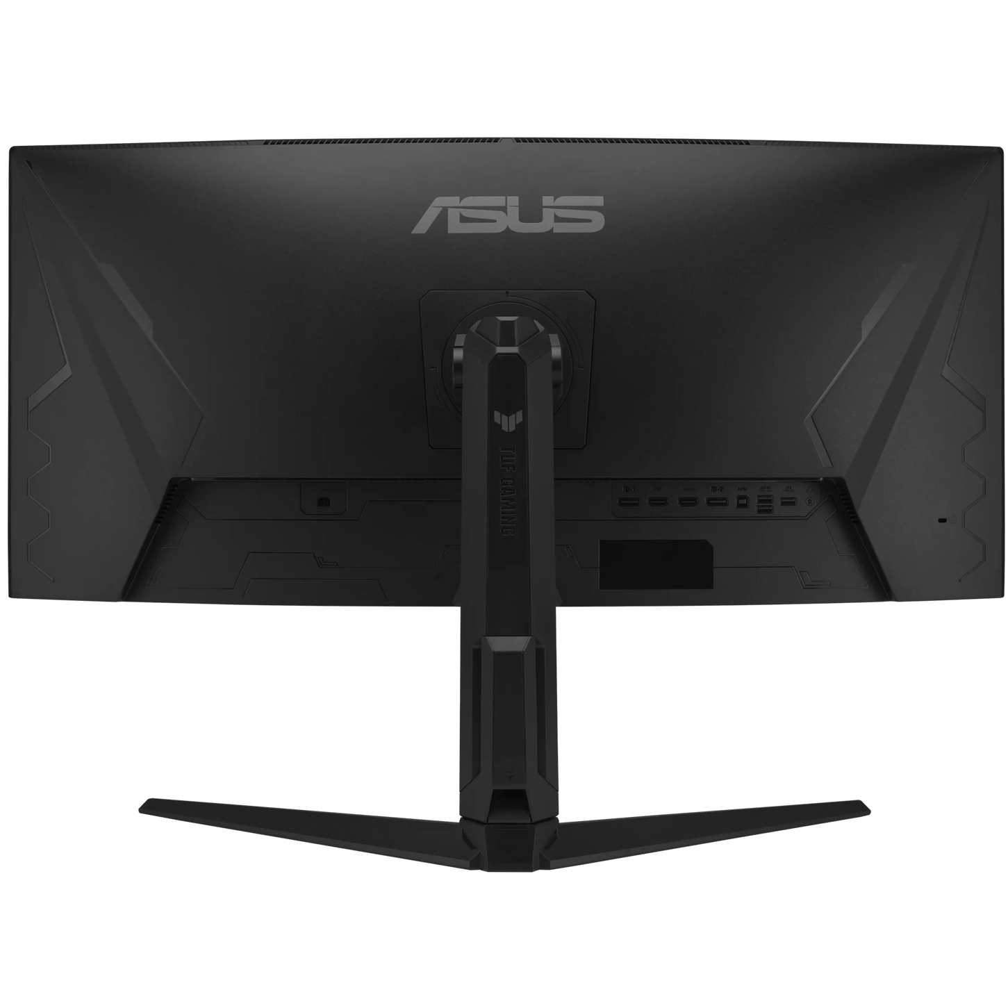 A large main feature product image of ASUS TUF Gaming VG34WQL5A - 34" Curved 1440p 200Hz / 720p 400Hz Dual Mode 0.5ms Fast VA Gaming Monitor
