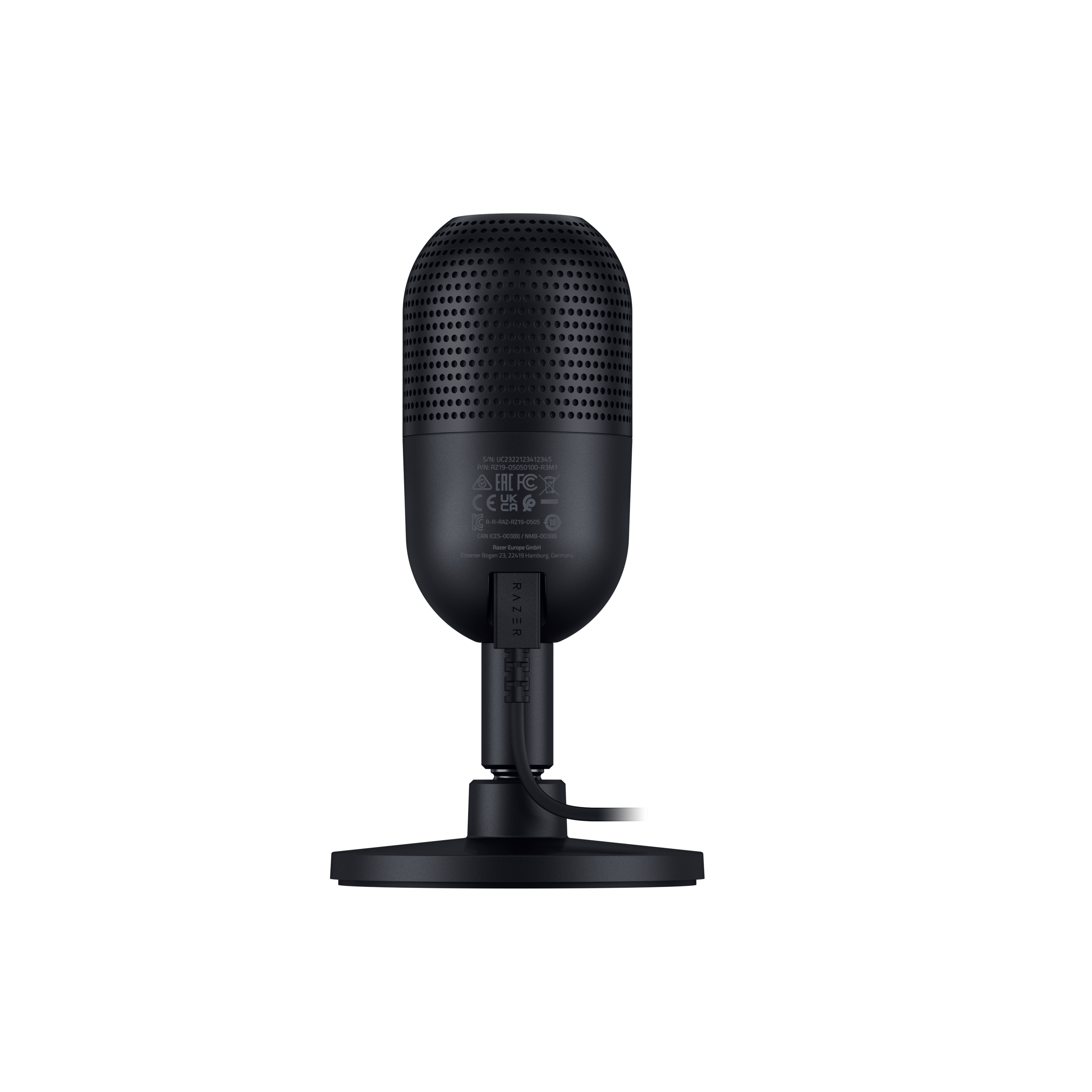 A large main feature product image of EX-DEMO Razer Seiren V3 Mini - Ultra-Compact USB Microphone (Black)