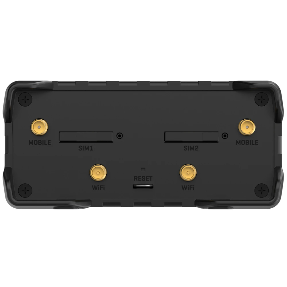 A large main feature product image of Teltonika RUT951 Industrial PoE+ Dual Sim Cellular Router