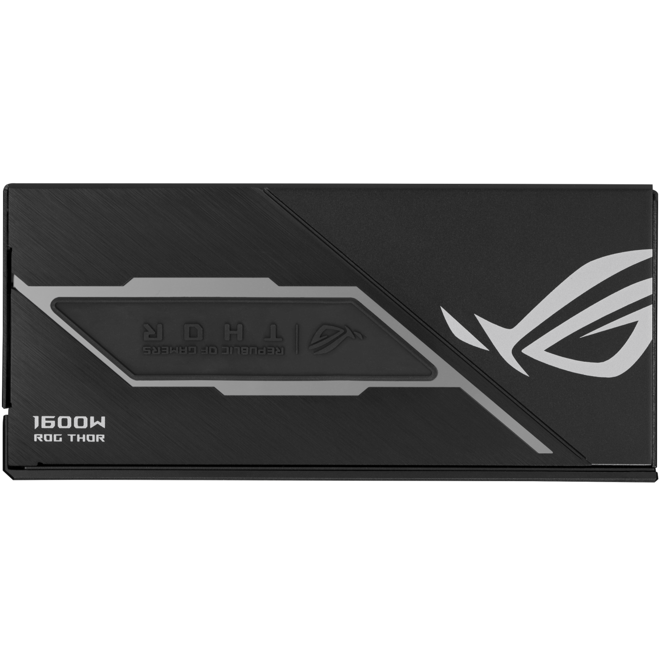 A large main feature product image of ASUS ROG THOR Gaming Evo 1600W Titanium III PCIe 5.1 Modular PSU w/ Equalizer Cable