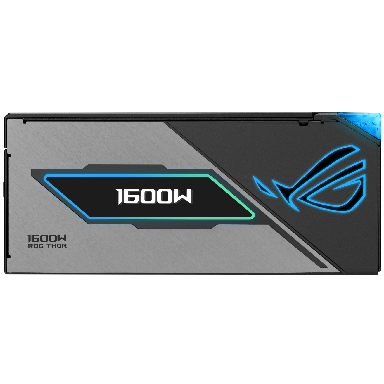 A large main feature product image of ASUS ROG THOR Gaming 1600W Titanium III Modular PSU