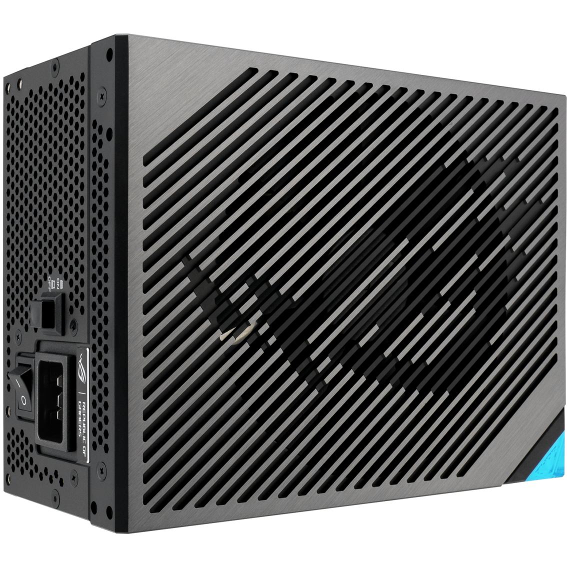 A large main feature product image of ASUS ROG THOR Gaming 1600W Titanium III Modular PSU