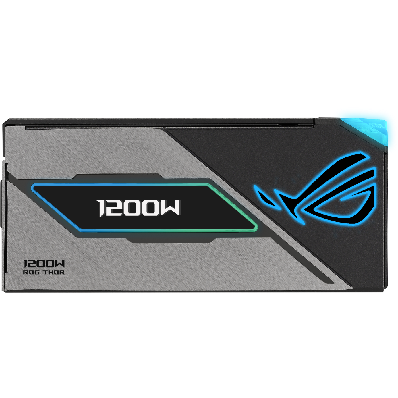 A large main feature product image of ASUS ROG THOR Gaming Evo 1200W Platinum III PCIe 5.1 Modular PSU w/ Equalizer Cable