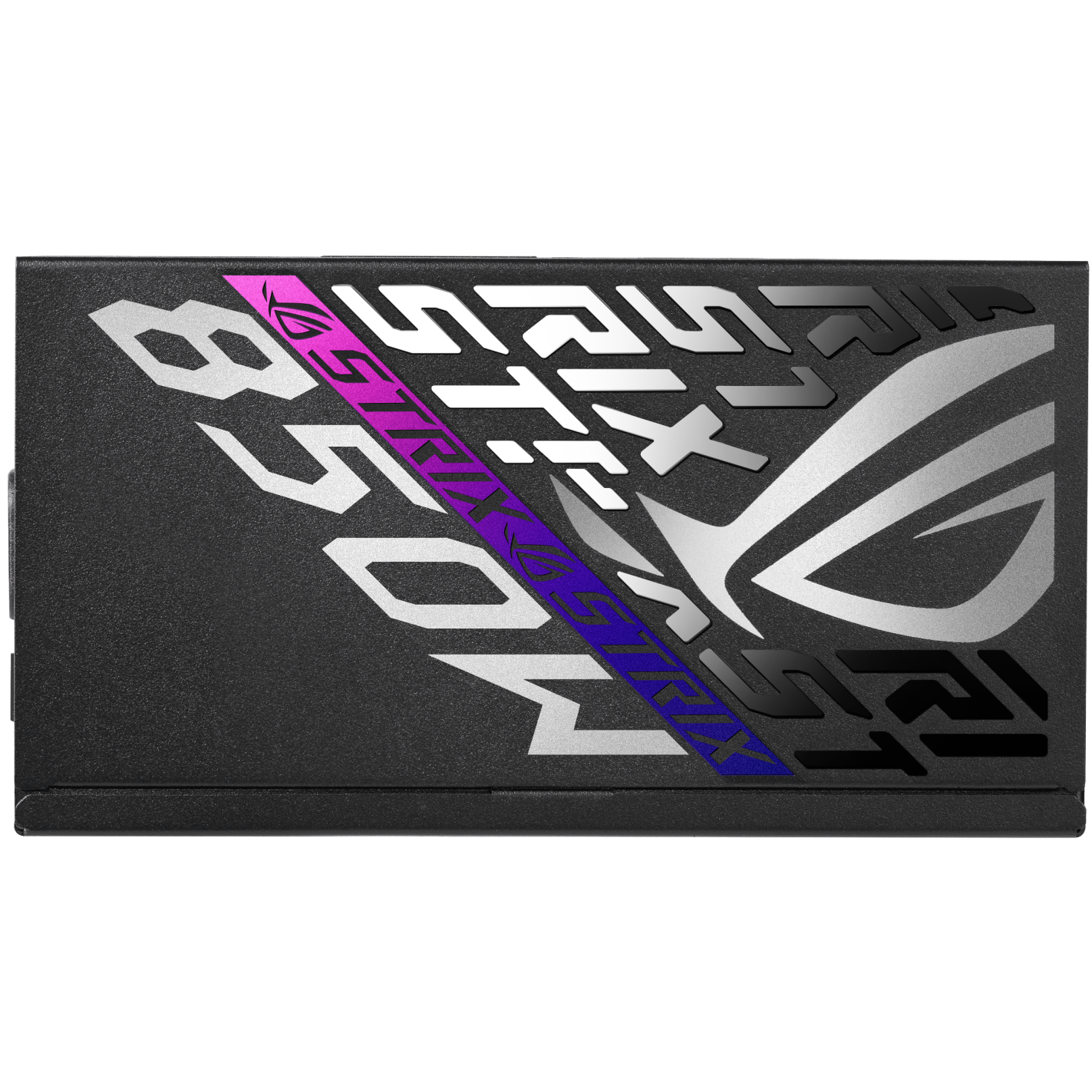 A large main feature product image of ASUS ROG Strix Gaming Evo 850W Platinum PCIe 5.1  Modular PSU w/ Equalizer Cable