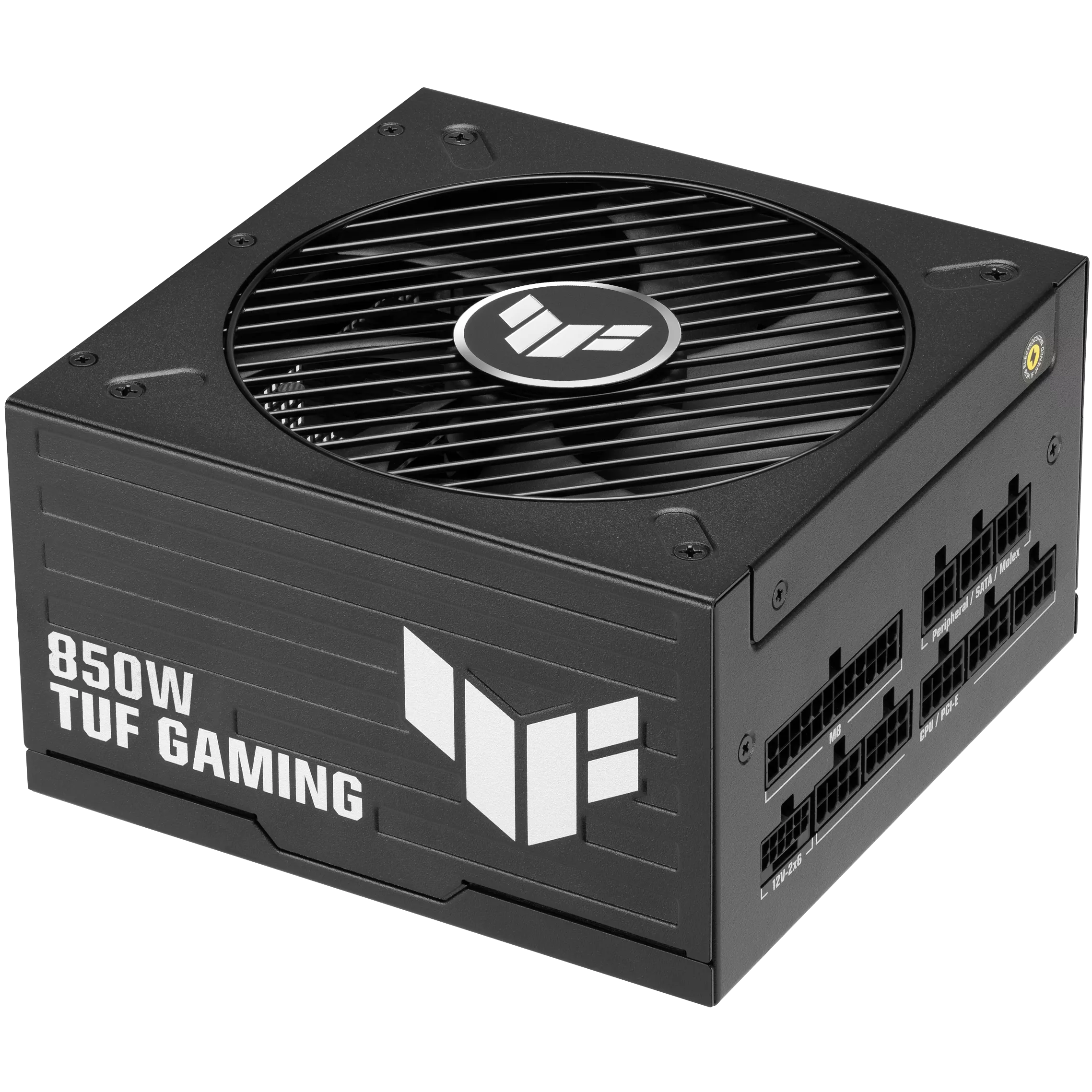 A large main feature product image of ASUS TUF Gaming 850W Platinum PCIe 5.1  Modular PSU