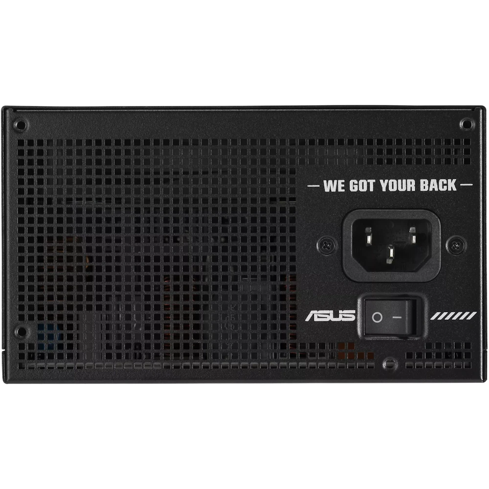 A large main feature product image of ASUS TUF Gaming 850W Platinum PCIe 5.1 Modular PSU