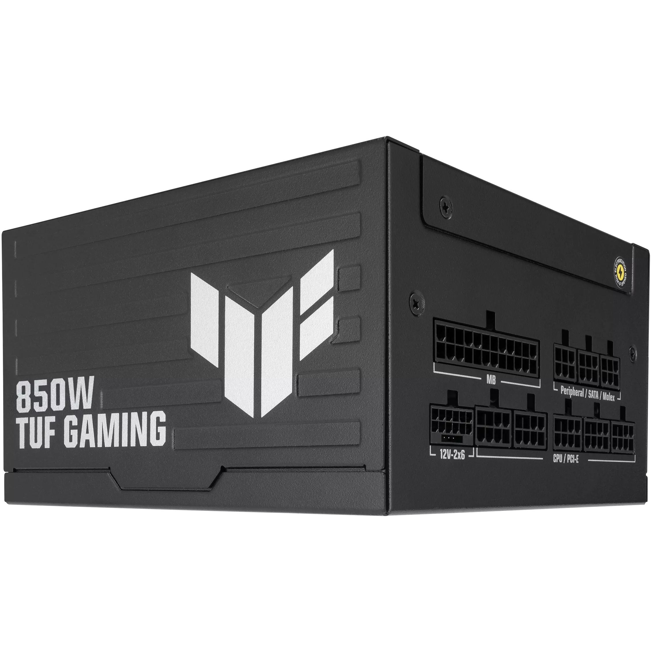 A large main feature product image of ASUS TUF Gaming 850W Platinum PCIe 5.1  Modular PSU